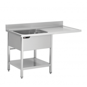 PLONGE INOX AVEC EMPLACEMENT LAVE VAISSELLE 1200x700x950 MM - EGOUTTOIR A DROITE