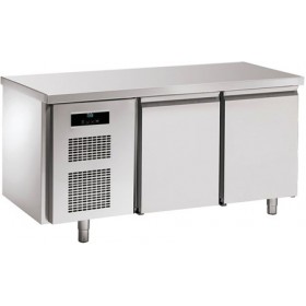 TABLE RÉFRIGÉRÉE PÂTISSIÈRE 2 PORTES INOX - 600x400 mm
