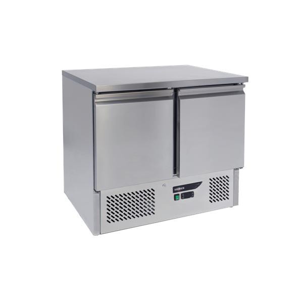 Saladette réfrigérée 2 portes inox GN 1/1