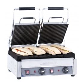 GRILL PANINI PROFESSIONNEL DOUBLE -  RAINUREE RAINUREE