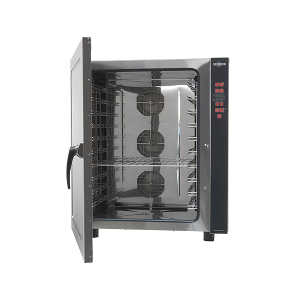 Four à convection 10 niveaux GN 1/1 avec humidificateur ouvert
