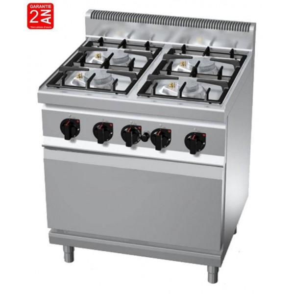 Cuisinière électrique sur four électrique statique GN 2/1, 4 plaques en  fonte