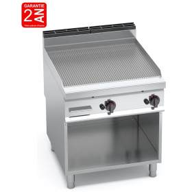 GRILLADE A GAZ SUR MEUBLE PLAQUE RAINUREE LARGEUR 800 MM - GAMME 900