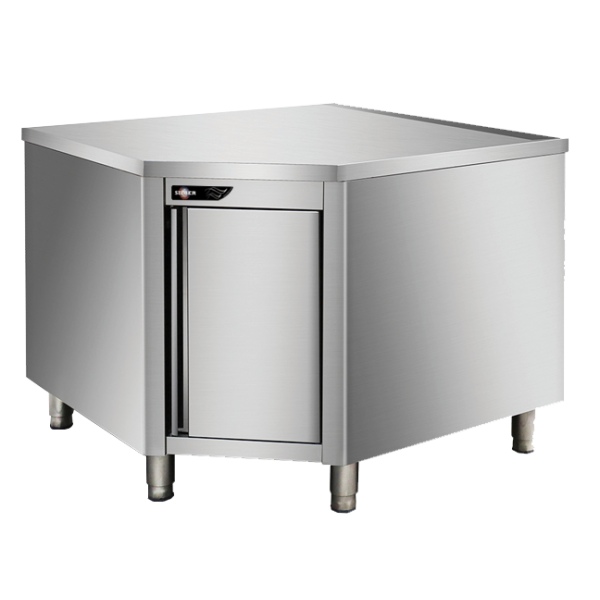 Meuble d'angle inox profondeur 700 mm