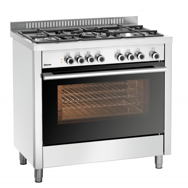 CUISINIERE 5 FEUX VIFS SUR FOUR ELECTRIQUE