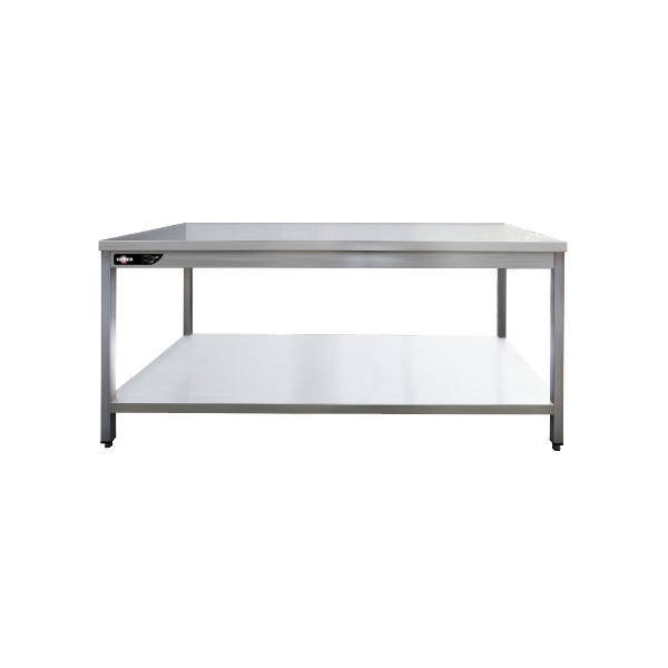 Table inox centrale 800x700x850 mm avec étagère