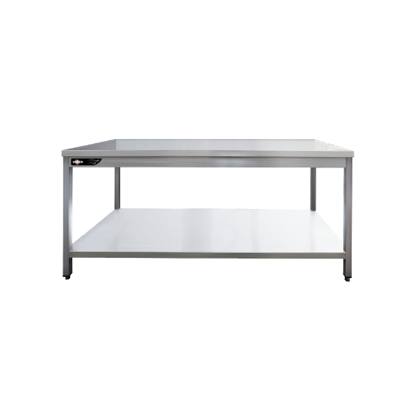 Table inox centrale 1200x700x850 mm avec étagère