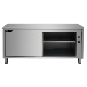 Meuble inox central chauffant 1200x700x850 mm avec portes