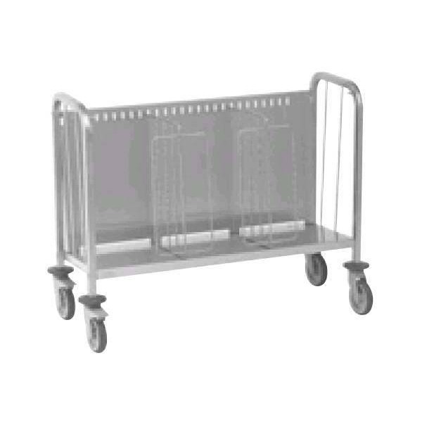 Chariot porte-assiettes inox 200 assiettes