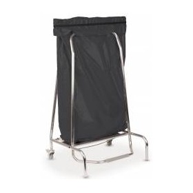 Porte-sac poubelle inox - 110 litres