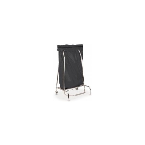 Porte-sac poubelle inox - 110 litres