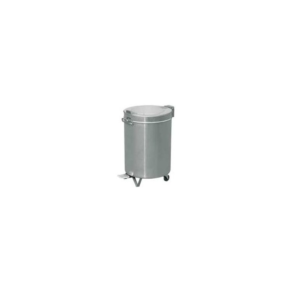 Poubelle cylindrique inox 95 litres