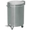 Poubelle cylindrique inox 95 litres