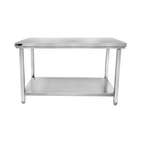 Table inox centrale 1800x600x850 mm avec étagère