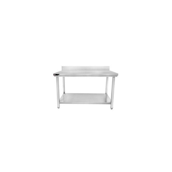 Table professionnelle inox adossée 180x60x95 cm