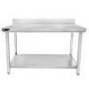 Table professionnelle inox adossée 180x60x95 cm